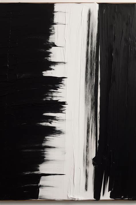 Black and White Lines IV - Soulages Tribute Painting by Bebi Chic ...