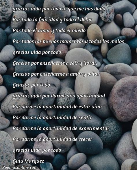 Cinco Poemas De Agradecimiento A La Vida Poemas Online