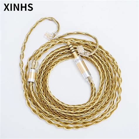 Review Xinhs Headphone Wire Single Crystal Core Copper Plated Gold