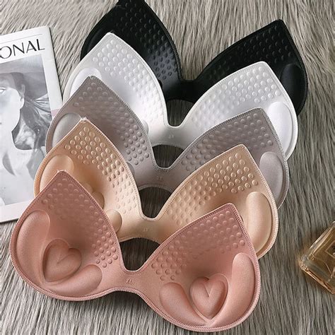 Thick Latex Bra Pads Push Up Breast Removeable Bra Padding Inserts Cups For Swimsuit Bikini