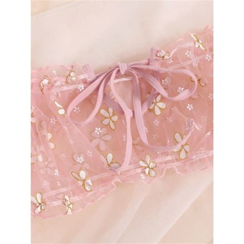 Intimates Sleepwear Large Floral Print Sheer Mesh Lingerie Set Poshmark