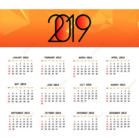 New Year Calendar Vector Hd Png Images Calendar Template Happy