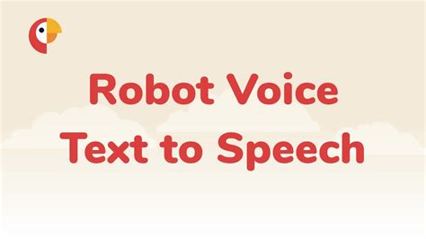 Robot Voice Text To Speech Youtube