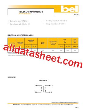 S555-2999-00 Datasheet(PDF) - Bel Fuse Inc.