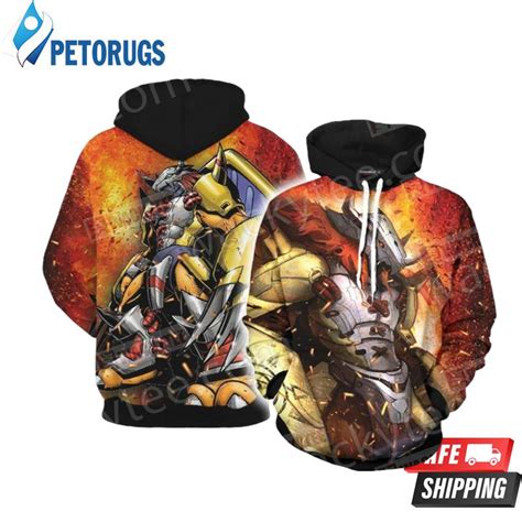 Digimon Wargreymon 321 3d Hoodie Peto Rugs