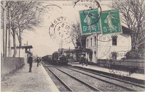 Saulce sur Rhône La Gare 2 scans Carte postale ancienne et vue