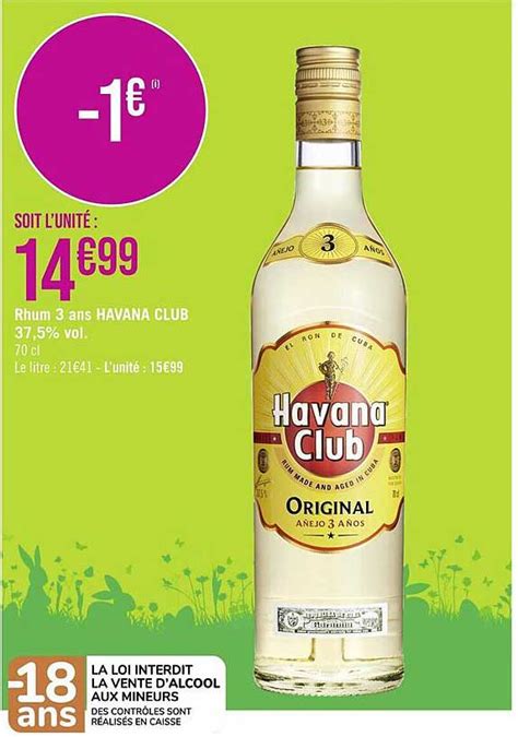 Promo Rhum De Cuva Havana Club Chez Carrefour Market Icatalogue Fr