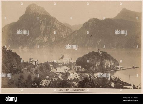 View Of Traunkirchen With Lake And Surrounding Mountains Traunkirchen