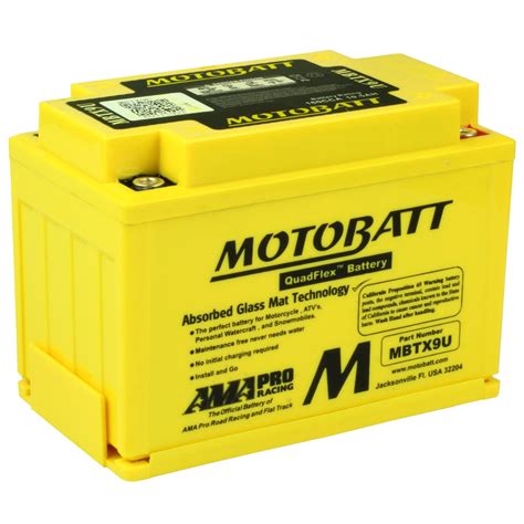 Motobatt MBTX9U 12 Volt 10 5 Ah AGM Battery