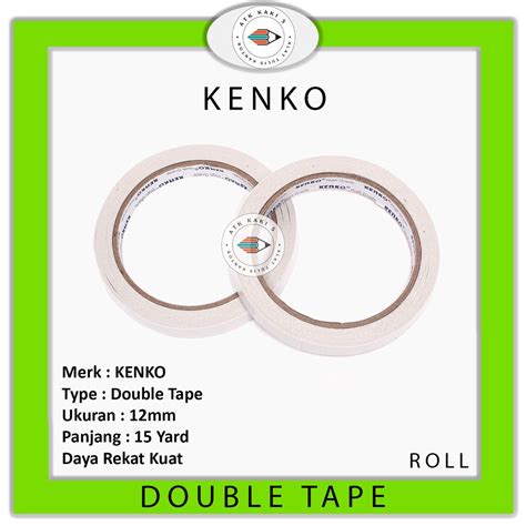 Jual Kenko Lakban Double Tape Mm Pita Perekat Sisi Roll