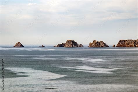 Panoramique Sur Les Tas De Pois La Pointe De Pen Hir Depuis La Pointe