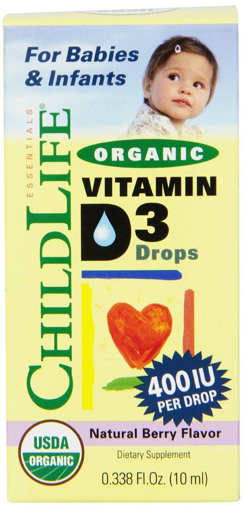 CHILDLIFE ESSENTIALS Organic Vitamin D3 Drops - Vitamin D Drops for ...