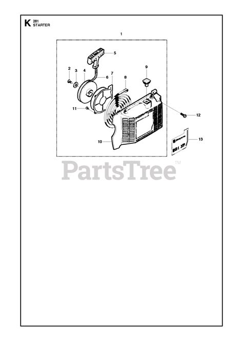 Husqvarna 281 Xp Husqvarna Chainsaw Starter Parts Lookup With Diagrams Partstree