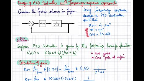 71b Design Of A PID Controller Using Frequency Response Approach YouTube