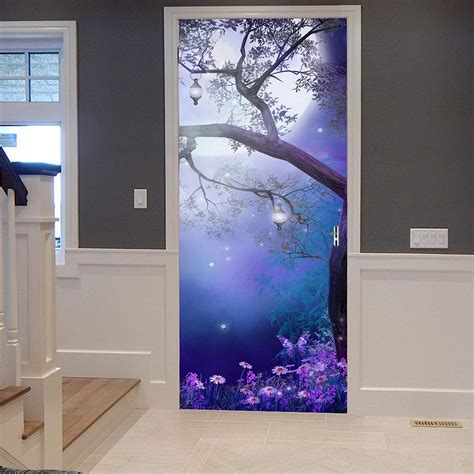 A Monamour 3D Door Stickers For Interior Doors Enchanted Night Full