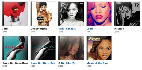 Rihanna's Songs/Albums MP3 Download from Apple Music, Spotify