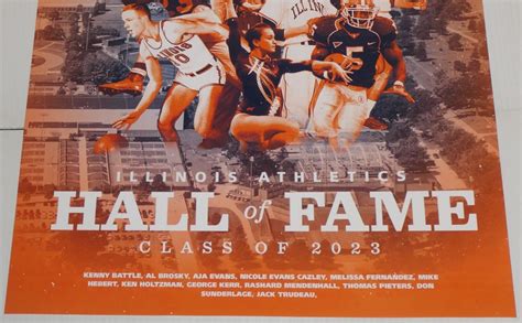 Illinois Fighting Illini 2023 Hall Of Fame Poster Battle Mendenhall