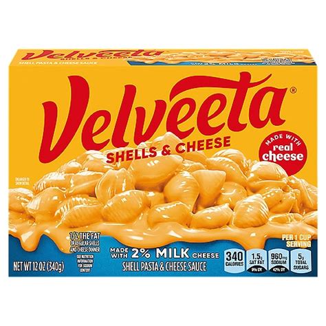 Velveeta Shell Pasta And Cheese Sauce 12 Oz Shoprite