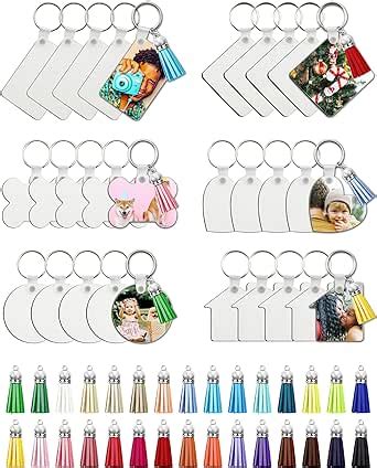 Amazon Yetoome Pcs Sublimation Keychain Blanks Bulk Mdf Diy