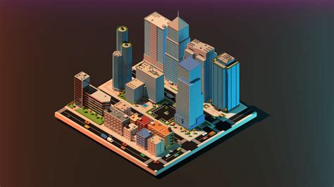 Low Poly City Vibe On Behance