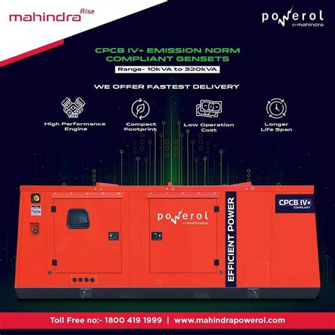 320kva Cpcb Iv Mahindra Powerol Silent Genset At ₹ 321100000set