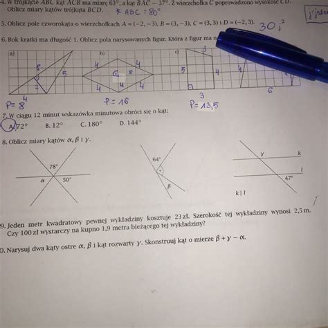 Oblicz Miary K T W Alfa Beta I Gamma Proszeeee Na Jutro Na Sprawdzian