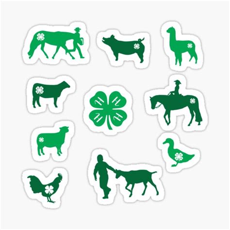 "4-H Livestock | 4H Animals" Sticker by circus-unicorn | Redbubble