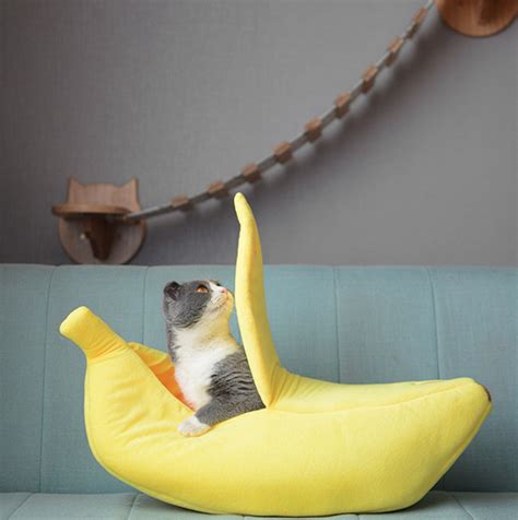 4 Colors Cute Banana Peel Cat House – MaviGadget