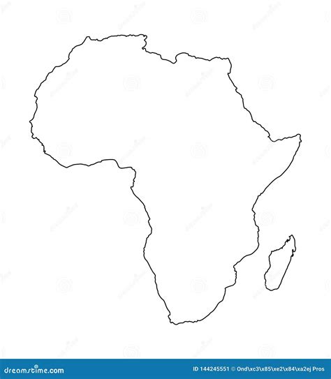 Carte De L Afrique D Isolement Sur Le Fond Blanc Illustration De