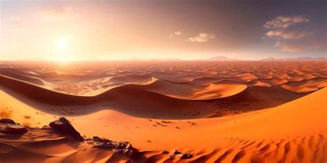 Premium AI Image Panoramic Aerial View Of A Vast Desert Landscape