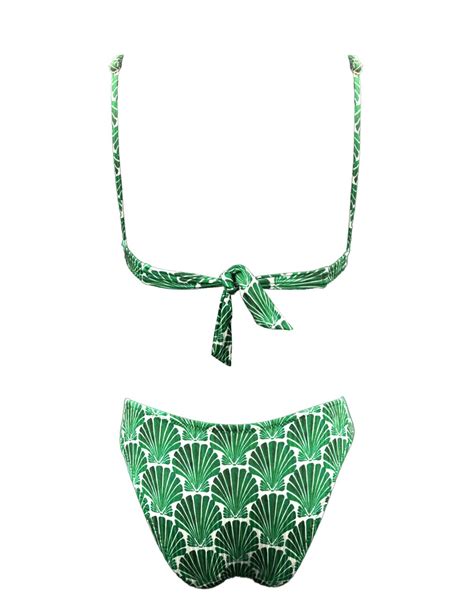 Green Seashell D Cup Bikini Emma Swimwear