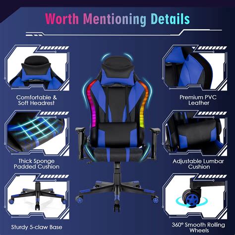 Racing Gamer Oyuncu Koltugu Gaming Chair Rgb Free Sample Reclining