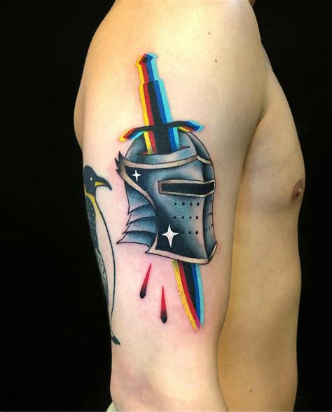 Details 71 Knight Helmet Tattoo Super Hot In Cdgdbentre