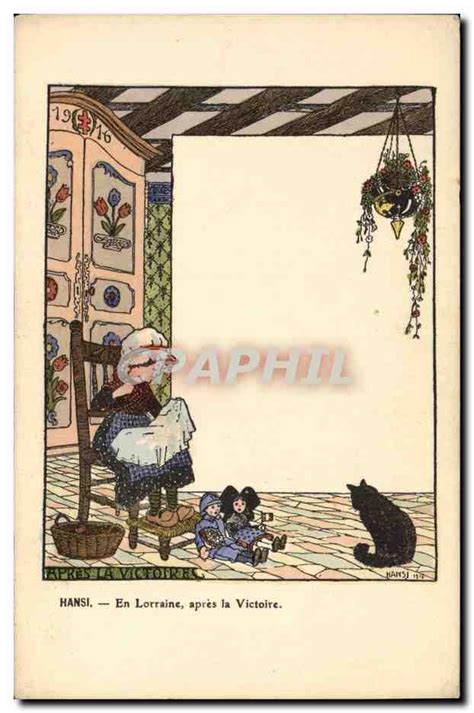 Carte Postale Ancienne Fantaisie Illustrateur Hansi En Lorraine Apres