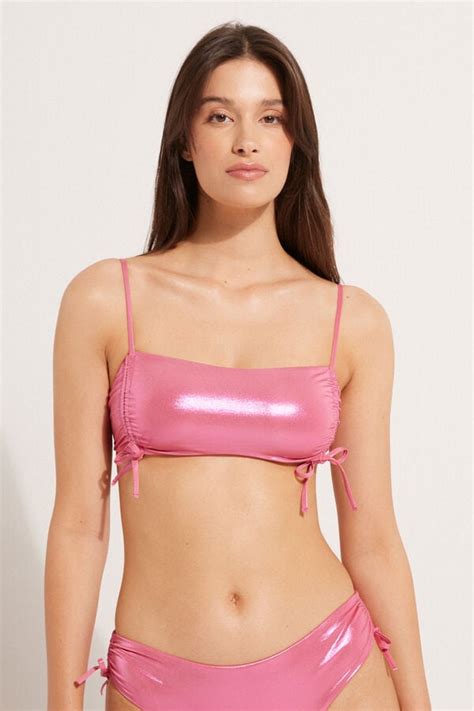 Reggiseno Bikini Liquid Metal Con Imbottitura Estraibile Bikini Canotta Donna Tezenis