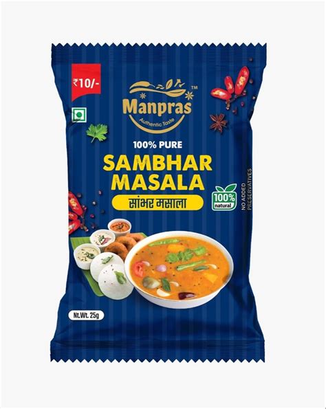 Manpras 25g Sambhar Masala Packaging Type Packet At Rs 10 Pack In