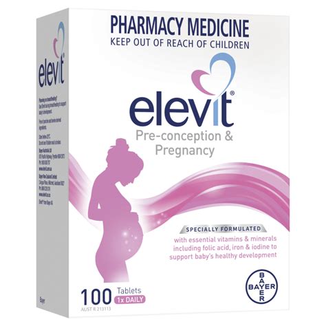 Elevit Pre Conception And Pregnancy Multivitamin Tablets 100 Pack 100