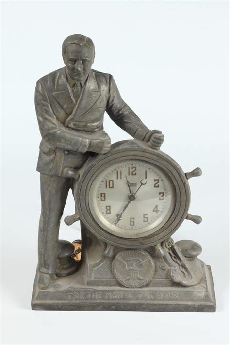 A Franklin Delano Roosevelt Man Of The Hour Clock United