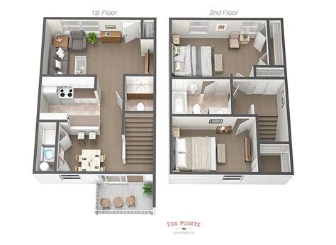 Floor Plans - Fox Pointe Apartments - Columbus, IN