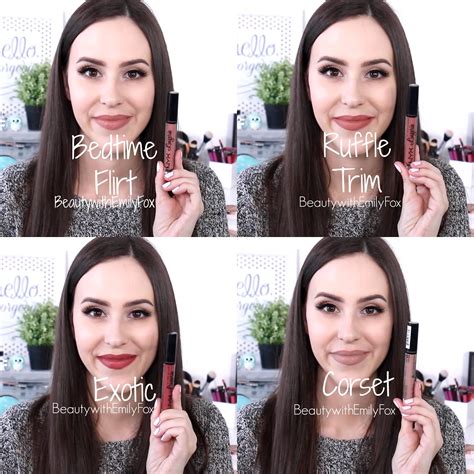 Beautywithemilyfox NYX Lingerie Liquid Lipsticks Lip Swatches