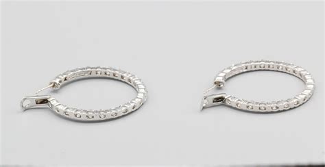 Harry Winston 817 Carat Diamond And Platinum Inside Out Hoops Earrings At 1stdibs Harry