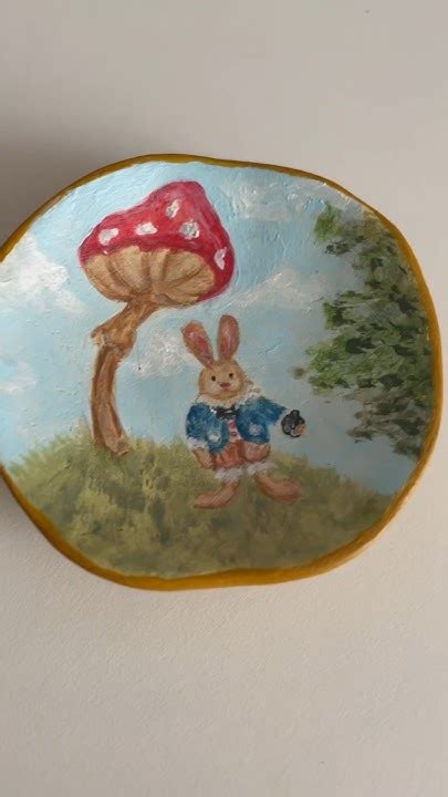Тарелка с кроликом из страны чудес #art #глина #тарелочка #рек # ...