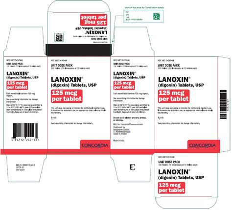 Lanoxin Tablets Package Insert