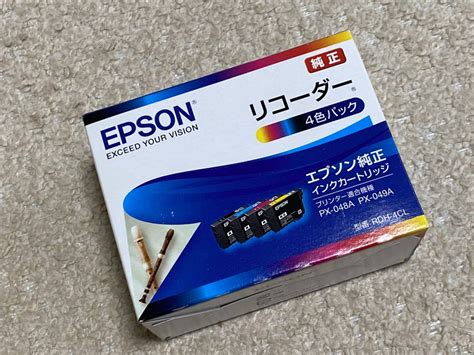 【未使用】新品・未開封【epsonエプソン】 リコーダー 4色パック（エプソン純正インクカートリッジ）の落札情報詳細 ヤフオク落札価格