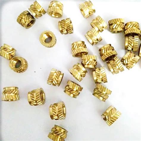 15Pcs M2 Knurled Eight Character Twill Hot Melt Copper Hardware Nut Embedded Injection Molded