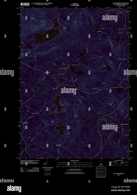 Usgs Topo Map New Hampshire Nh Tuftonboro 20120508 Tm Inverted