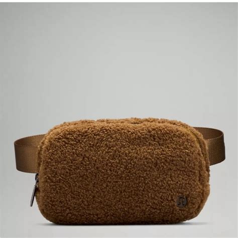 Lululemon Athletica Bags Nwt Oglululemon Everywhere Fleece Sherpa Belt Bag In Burnt Caramel