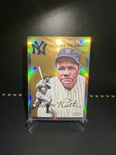 Babe Ruth Topps Chrome Platinum Anniversary Refractor New York