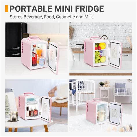 AstroAI Mini Fridge 4 Liter 6 Can AC DC Portable Thermoelectric Cooler