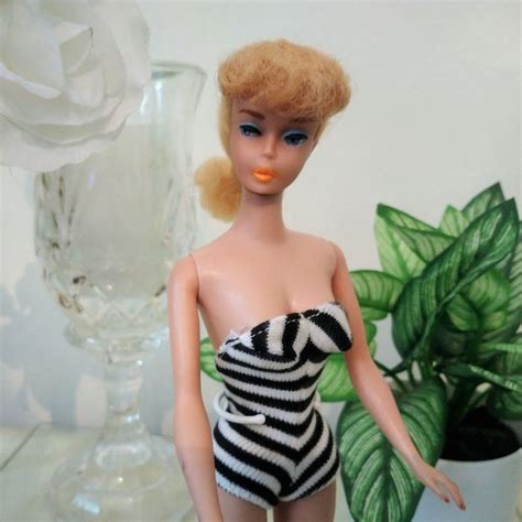 Vintage 1960 S 5 Blonde Ponytail Barbie In Original Swimsuit Nice On EBid United States